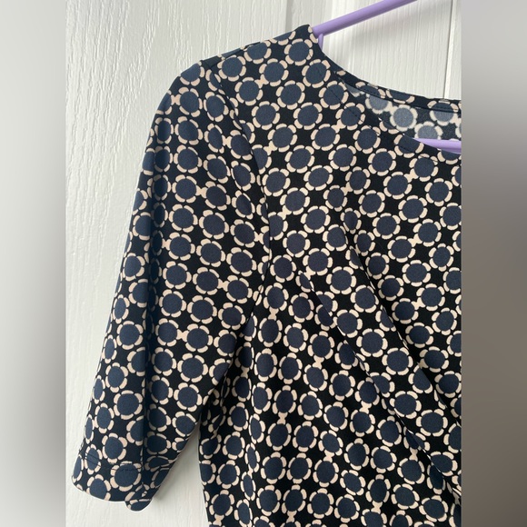 Ann Taylor Petite Faux Wrap Dress Geometric Pattern size OP - Picture 3 of 7